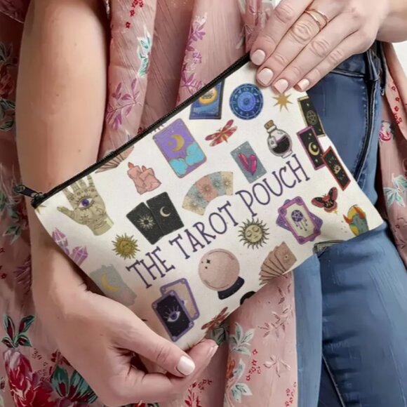 Tarot Mystical Art Makeup Zip Bag NWT - Picture 3 of 5